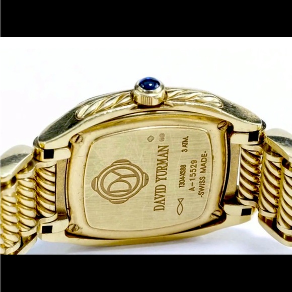 Authentic 18k Gold Diamond David Yurman Thoroughbred Watch Diamond Bezel MOP - Picture 4 of 5